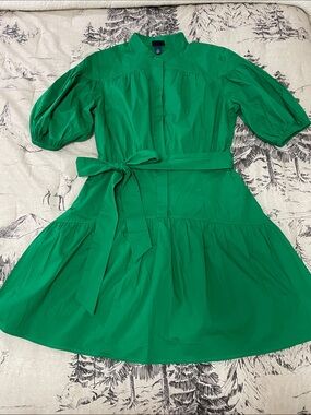 Scoop Green Blouse — Bright Kelly Green dress S (4-6) NWOT
